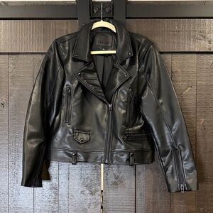 Blank NYC Black Leather Moto Jacket